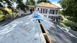 roof replacement Mount Vernon OH showing underlayment ventilation flashing and hidden roofing components beneath shingles protecting a residential home