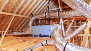 attic ventilation Ohio system with soffit and ridge vents installed during a new roof replacement in Mount Vernon