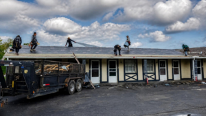 Multi-unit roofing Ohio project protecting a multi-family property